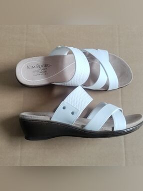 Kim Rogers White Sandals Size 8.5M